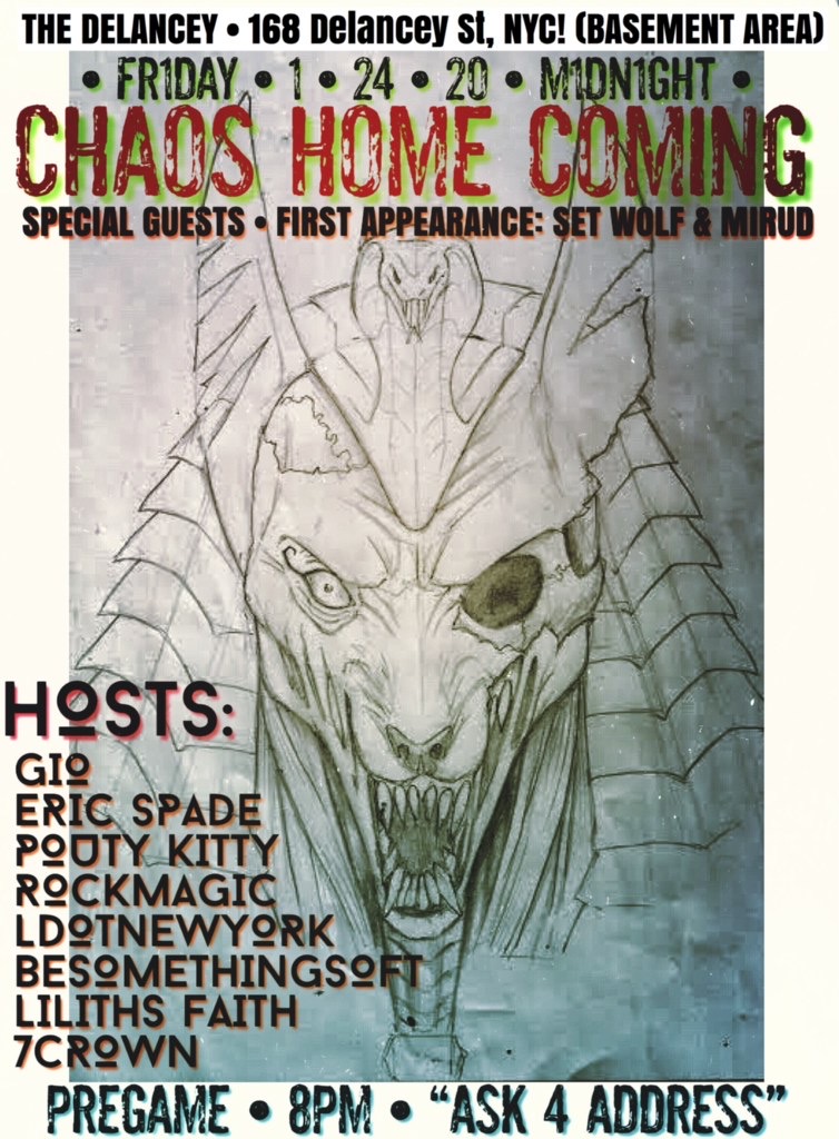 Jason Chaos Returns From Egypt For “Chaos Home Coming” Friday 1/24/20 NYC