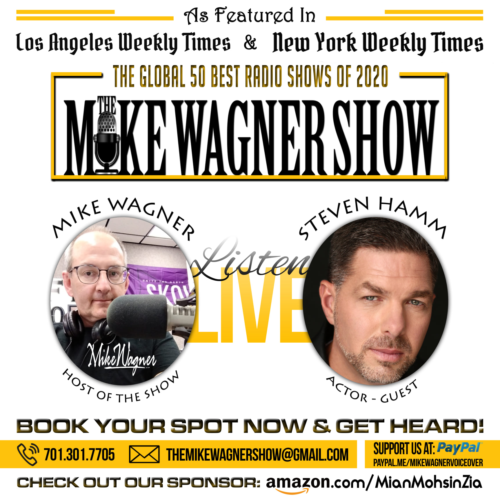 Actor/Model Steven P. Hamm Guests On The Mike Wagner Show On iHeart Radio